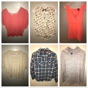 Lot of different tops, one dress